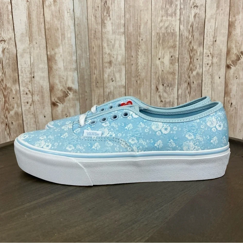 Vans Authentic Platform 2.0 Tonal Floral Canvas Sneaker Size 6.5‎ Women